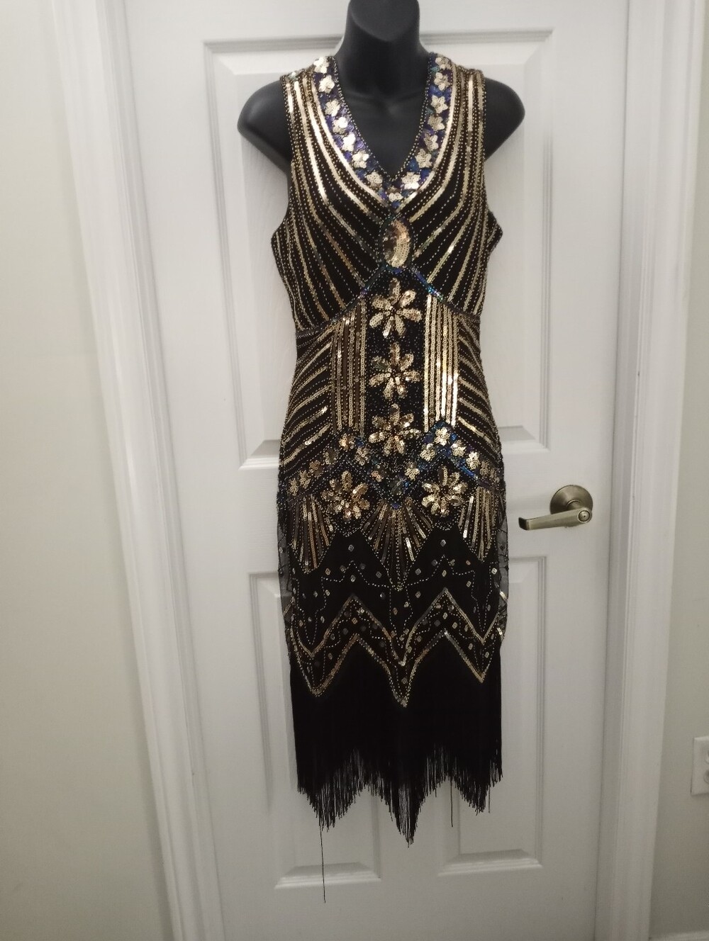 FUNDAISY Vintage Style 1920s Sequin And Beaded Dress
